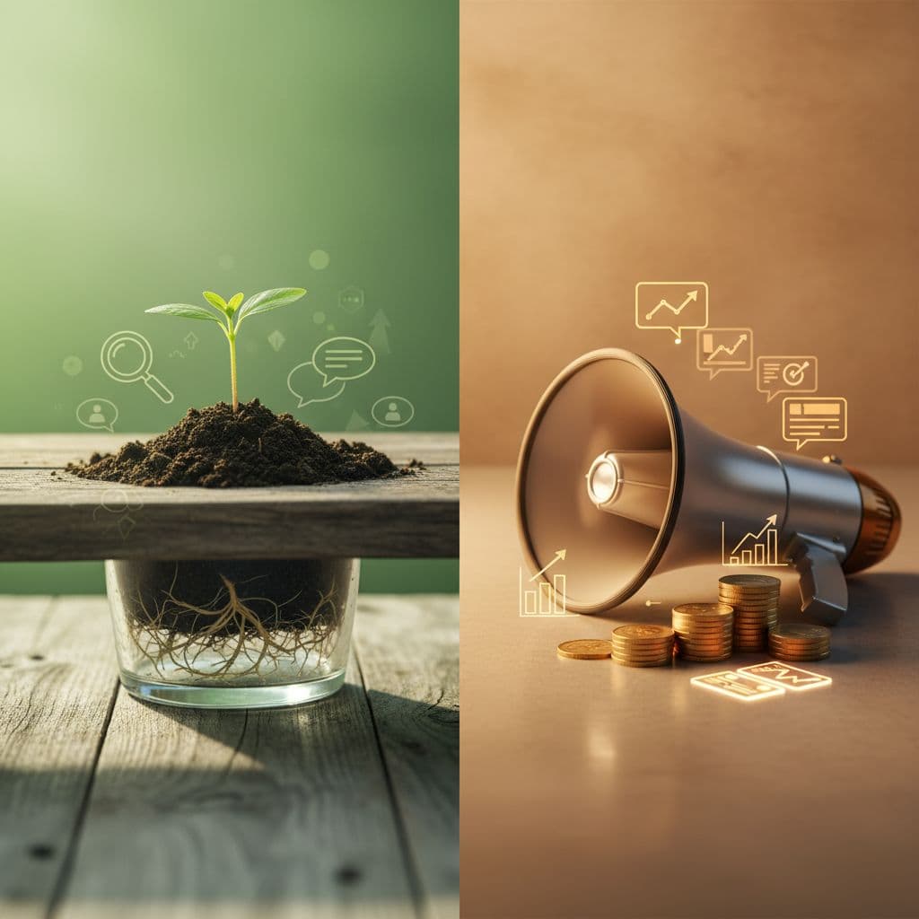 Marketing orgânico vs marketing pago: guia completo